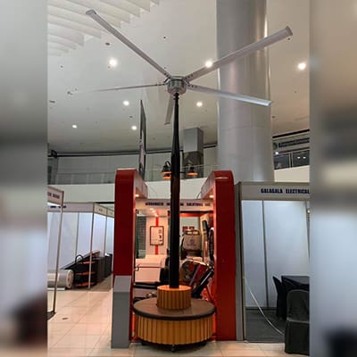 Gearless Direct Drive PMSSM HVLS Ceiling Fan With Pole